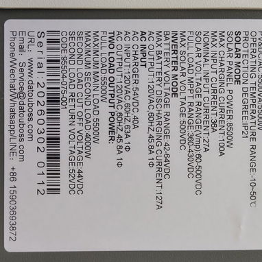 Inversor 48V - 5500W! Mfuzop 110V Nuevo 0km! - 4/4