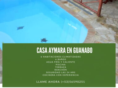 Renta casa con piscina en Guanabo de 6 habitaciones,6 baños,wifi,parqueo,cocinera,seguridad las 24 hrs - Img 62352797
