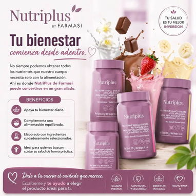 Batido de Proteínas NUTRIPLUS 728g 🌟Nutrición completa y apoyo del control de peso🌟 Sabor Caramelo 🍬 - 4/5