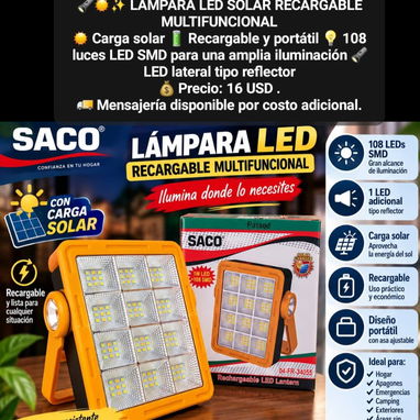 Bombillos y lámparas recargables (algunos con panel solar) varios modelos - 3/10