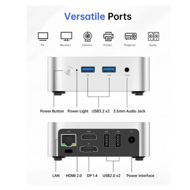Mini PC ACEMAG Twin Lake N150 | 16GB RAM DDR4 + 256GB SSD | Windows 11 Pro | Dual 4K - Img 123326593