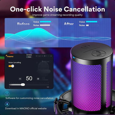 (X) MAONO Micrófono USB con cancelación de ruido – DGM20 - Img 126484501
