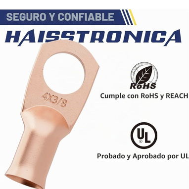Kit de Terminales de Cobre 4 AWG 3/8 (M10) - 2/5