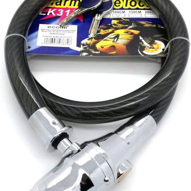 CANDADO CON ALARMA 🔒,PARA MOTOS y CICLOS 🚲🏍️ .LK31 - 2/4