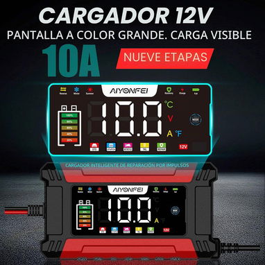 Cargador de batería de 12 V 10 A, cargador inteligente - 6/6