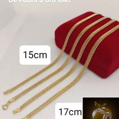 Manillas, pulseras y tobilleras de oro 10k - 5/8