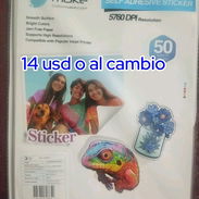 hola, tengo estos productos en venta: -Papel fotografico adhesivo tamaño A4 en 14 usd o al cambio, el paquete trae 50 h - Img 55950702