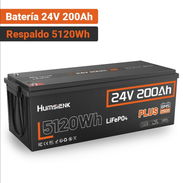 Batería LiFePO4 24V 200Ah 5120Wh - Humsienk Plus. Para Respaldo En Casa Con Smart BMS 250A 🔶 $1170 - Img 57893613