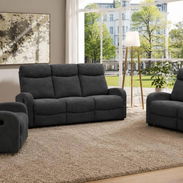 Sofá juego de 3 piezas reclinables - sofá 1: 80x82x102cm - sofá 2: 80x82x128cm - sofá 3: 80x82x186cm venta habana - Img 57528007