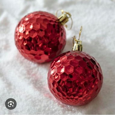 💜Set de 6 bolas de navidad (disco)  8cm (dh) - 2/10