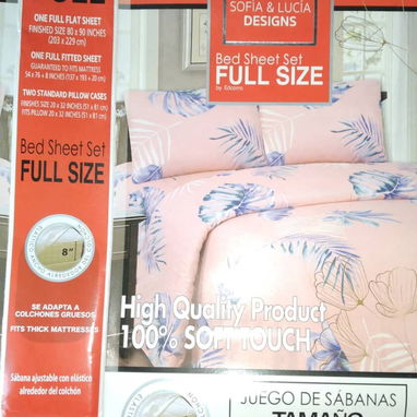 🍀Juego de Sábanas Tamaño: Camera o doble. Marca: Home DeLuxe Posee elástico alrededor del colchón, libre de arrugas y - Img 119550814