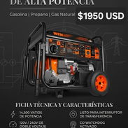 PLANTA ELÉCTRICA WEN TRI-FUEL 14500W - Img 56762521