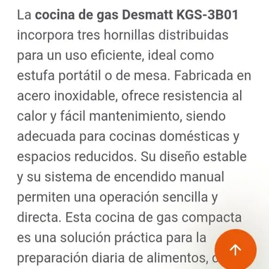 Cocina gas 3 hornillas - Img 121501465