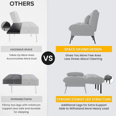 Vive el equilibrio perfecto entre comodidad y estilo! "Nuevamente sofá cama para dos personas, duerma plácidamente". - Img 102267634