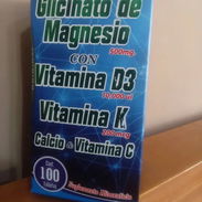 Glicinato de Magnecio con vit.D3 y vit. K. Pomito de 100tab - 10 Usd. - Img 58096106