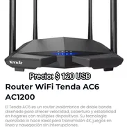 Router WiFi Tenda AC6 AC1200 inalambrico de doble banda Alta velocidad 2.4Ghz y 5 GHz - Img 57641554