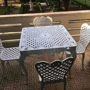 Mesa de terraza con con 4 sillas estilo colonial - Img 52534371