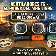 VENTILADORES RECARGABLES F6. POR CANTIDAD 31 USD POR UNIDAD 38 USD - Img 57862362