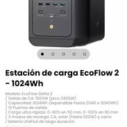 Estación de carga EcoFlow 2 - 1024Wh. Carga ultra rápida: 0–80% en 50 min, 0–100% en 80 min - Img 57059873