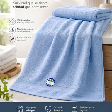 🏠 Toallas de Baño 100% ALGODÓN (Varios Colores) - 9/10