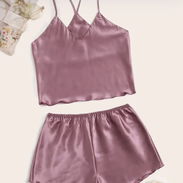 Pijama 2 piezas satin rosa - Img 54631294