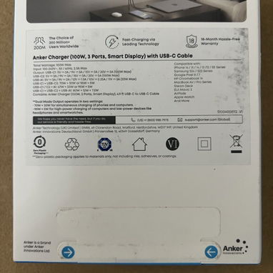 CARGADOR 100W ANKER ORIGINAL | NUEVO Y SELLADO | PANTALLA INTELIGENTE | Centro Habana 85 - 9/9