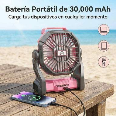 Ventilador solar portátil de 30000 mAh - 2/5