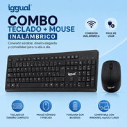 COMBO TECLADO + MOUSE INALÁMBRICO IGGUAL ⌨️ 🖱️ 🏠 23 USD - Img 56627874