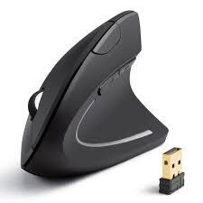 Mouse óptico, ergonómico, vertical e inalámbrico 2.4G, modelos 800/1200/1600 ppp, con 5 botones y en color negro - Img 75762073