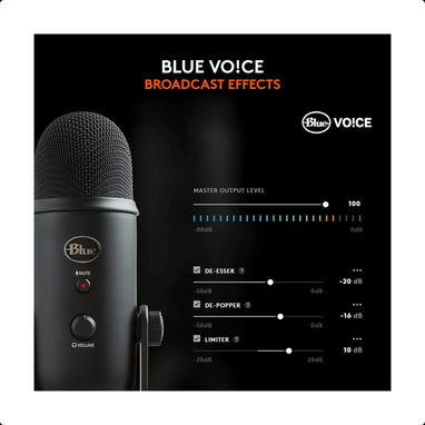 (X) Microfono Logitech G Blue Yeti USB microfono – Blackout USB para PC $111.84 - Img 126484948
