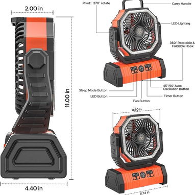 EXCELENTE VENTILADOR RECARGABLE F6 - NUEVO EN SU CAJA - Img 125898344