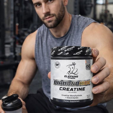 Creatina Monohidratada + Electrolytes DiamondHide (Elefans Fitness) 300gr - 60serv - 3/5