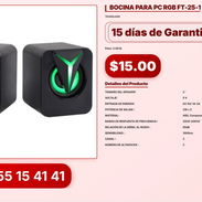 BOCINA PARA PC RGB FT-25-1 VPT-0031 - Img 56194853