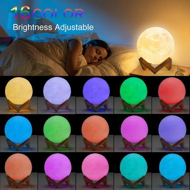 🌕​ LAMPARA LUNA 3D RGB + MANDO - PARA DECORACION 🌕​ LUZ CALIDA 🌕​ ALIMENTACION USB 🌕​ 5.887.23.60 - 2/2