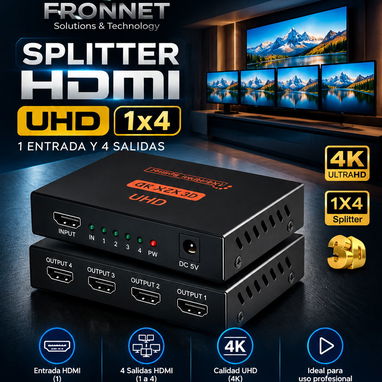 Switch-Splitter, Switch de 8 puertos, Splitter HDMI 1 a 4, Alargadores (extensores) de red - 2/4