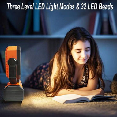 Ventilador portátil recargable, de gran durabilidad, con luz LED ultra brillante. - Img 113092538