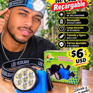 🔦 Linterna de Cabeza Recargable LED con Cinta Ajustable | $6 USD - Img 58410699