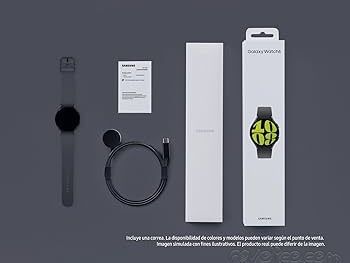 SAMSUNG Galaxy Watch 6 44mm LTE Smartwatch Cristal Safiro Nuevo en caja, 2 Manillas azul y negra + Garantia 52905231 - Img 67866894
