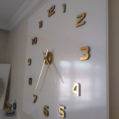 Reloj de pared 🧱 grande 3D 😁 efecto espejo 🪞 120 cm de diámetro - 5/6