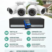 Sistema de seguridad ANNKE 8 canales 1080P con 4 cámaras de vigilancia🔒🏡🌐 $275 - Img 56383051