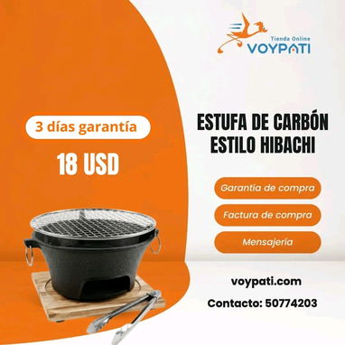 🔥 Parrilla de Carbón Portátil BBQ-18 🥩  💰 Precio: $25 📄 Garantía: 3 días.  I - 2/2