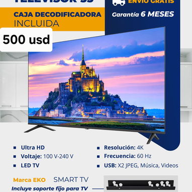 SMART TVS FULL HD RESOLUCIÓN 2K Y 4K. INCLUYE CAJITA Y SOPORTE PARA LA PARED - 4/4