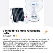Ventilador de mesa recargable marca Patix - Img 58065728