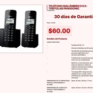 Panasonic KX-TGB112LAB Dúo con Modo Eco para Ahorro de Energía Pro $60 VPT#-0305 - Img 55438029