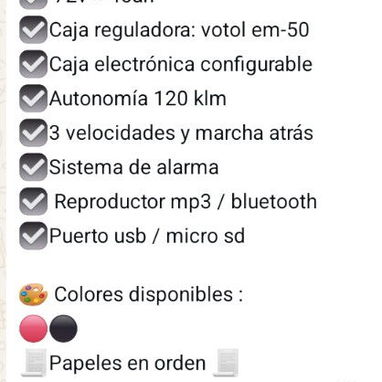 Moto Eléctrica Topmat y Bucaty Shira - Img 124492312