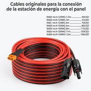 Cables originales para la conexión de la estación de energía con el panel Xt60i-mc4-12AWG 1.5m - 40USD Xt60i-mc4-12AWG - Img 55990753