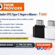 Adaptador OTG Type C Negro o Blanco - Img 55827154