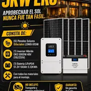 🌞5WK-5KWH🌞 KIT SOLAR EKO COMPLETO CON 5KW INVERSOR - 5KWH BATERIA - 6 PANELES S. 650W BIFACIALES. 📲 54833699 - Img 55667455