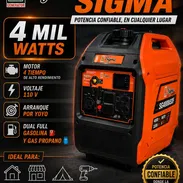 ⚡ Generador SIGMA 4000W ⛽ DUAL FUEL (gasolina y gas propano) ✅ Motor 4 tiempos  ✅ 110V ✅ Encendido por yoyo 🧾 Garantía - Img 57924842
