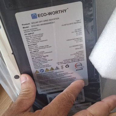 Kit Eco-Worthy Inversor 6kw, Split-phase,110-220v, Bateria 5kw - 2/4